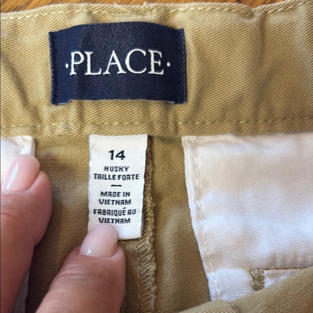 Children’s Place Tan Flat Front Shorts Classic Design - Picture 2 of 3